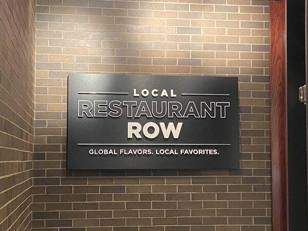 Local Restaurant Row Custom Lobby Sign & Dimensional Letters In Davenport - Quad City Custom Signs