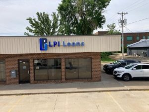 LPI Loans Building Signs in Davenport by Quad City Custom Signs 